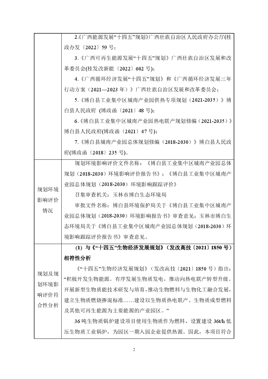 博白县城南产业园36吨生物质锅炉供热建设项目环评报告.pdf,第3页预览