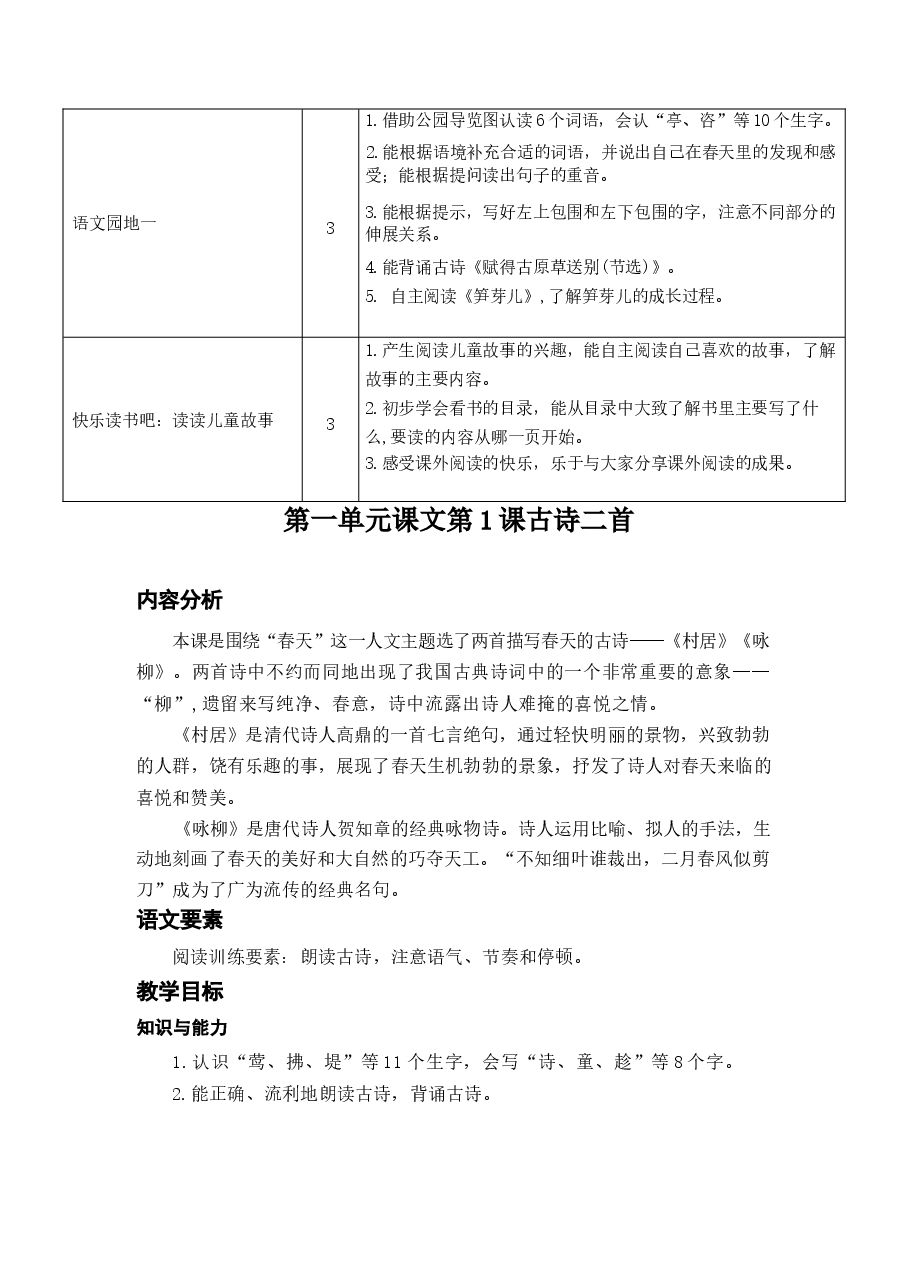 2026年部编版(2026春)小学语文二年级下册教学设计全册新版.docx,第2页预览