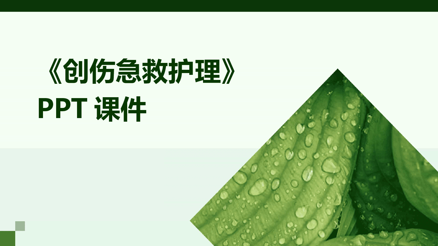 创伤急救护理.pptx，第1页预览
