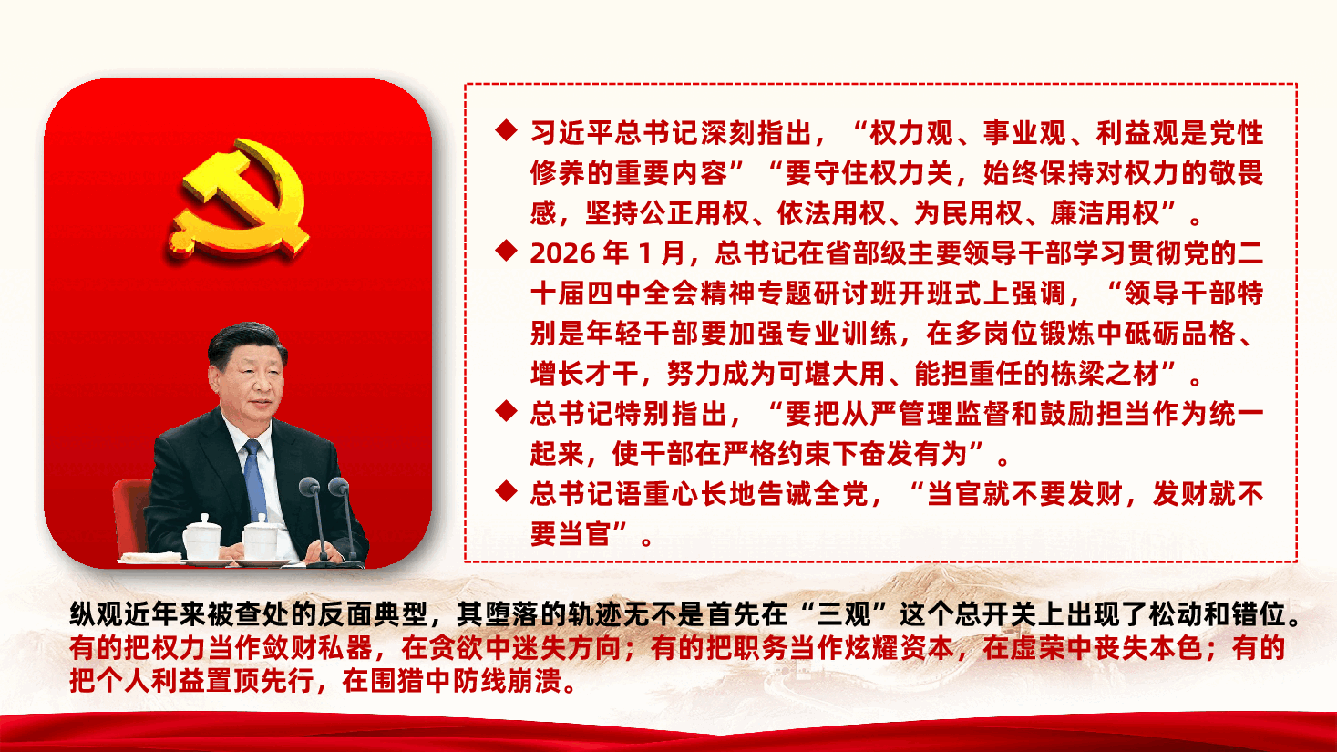 树立和践行正确权力观、事业观、利益观ppt《强化党性修养,做忠诚干净担当的好干部》.pptx,第3页预览
