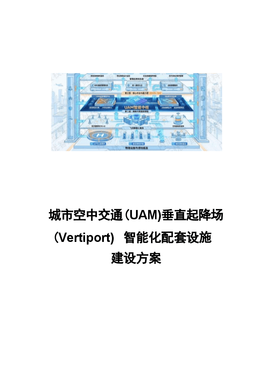 2026年城市空中交通(UAM)垂直起降场(Vertiport)智能化配套设施建设方案新版.docx,第1页预览