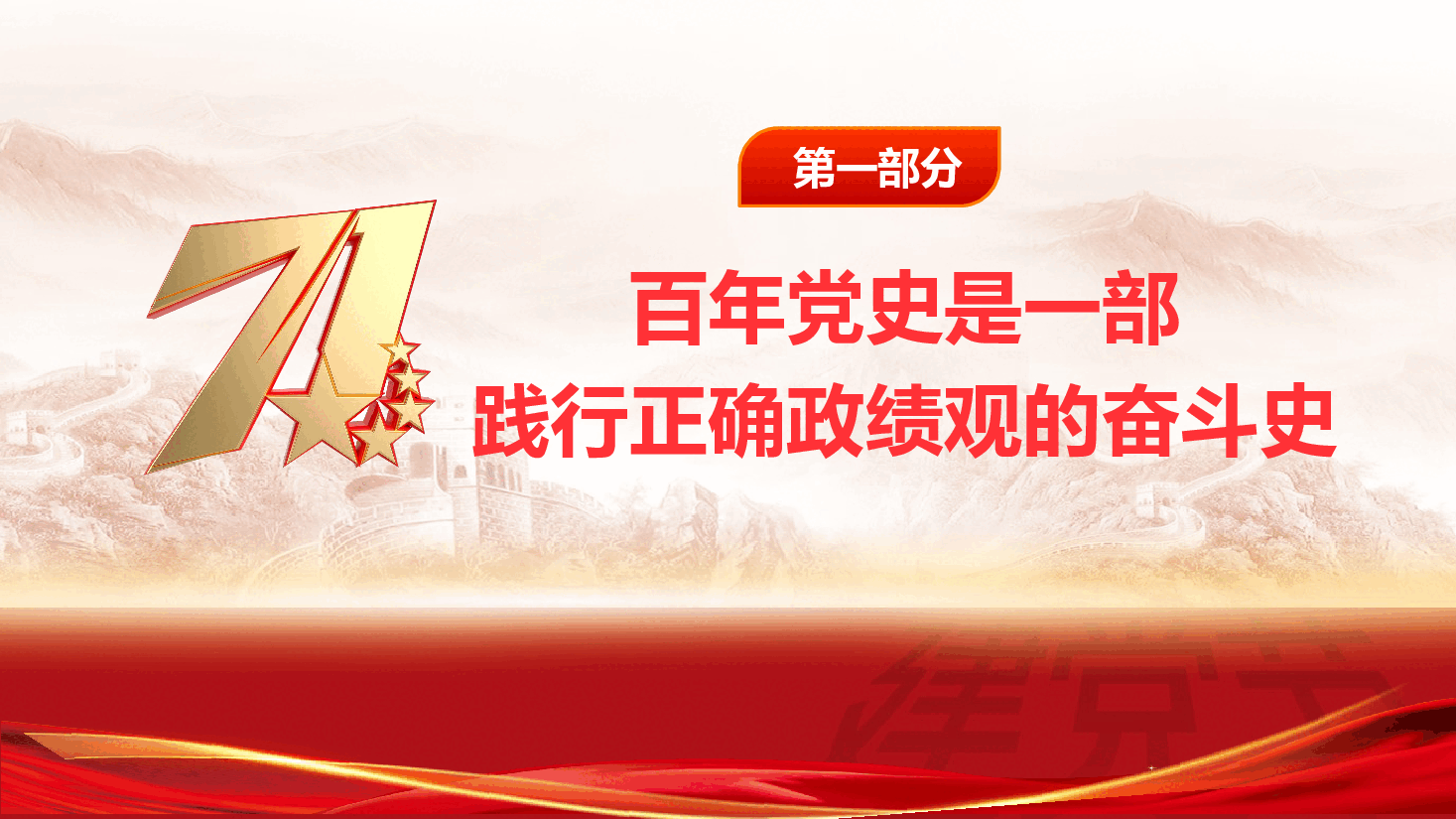 2026年七一暨政绩观学习教育微党课《铭记百年奋斗路,砥砺正确政绩观》(附文字稿).pptx,第4页预览