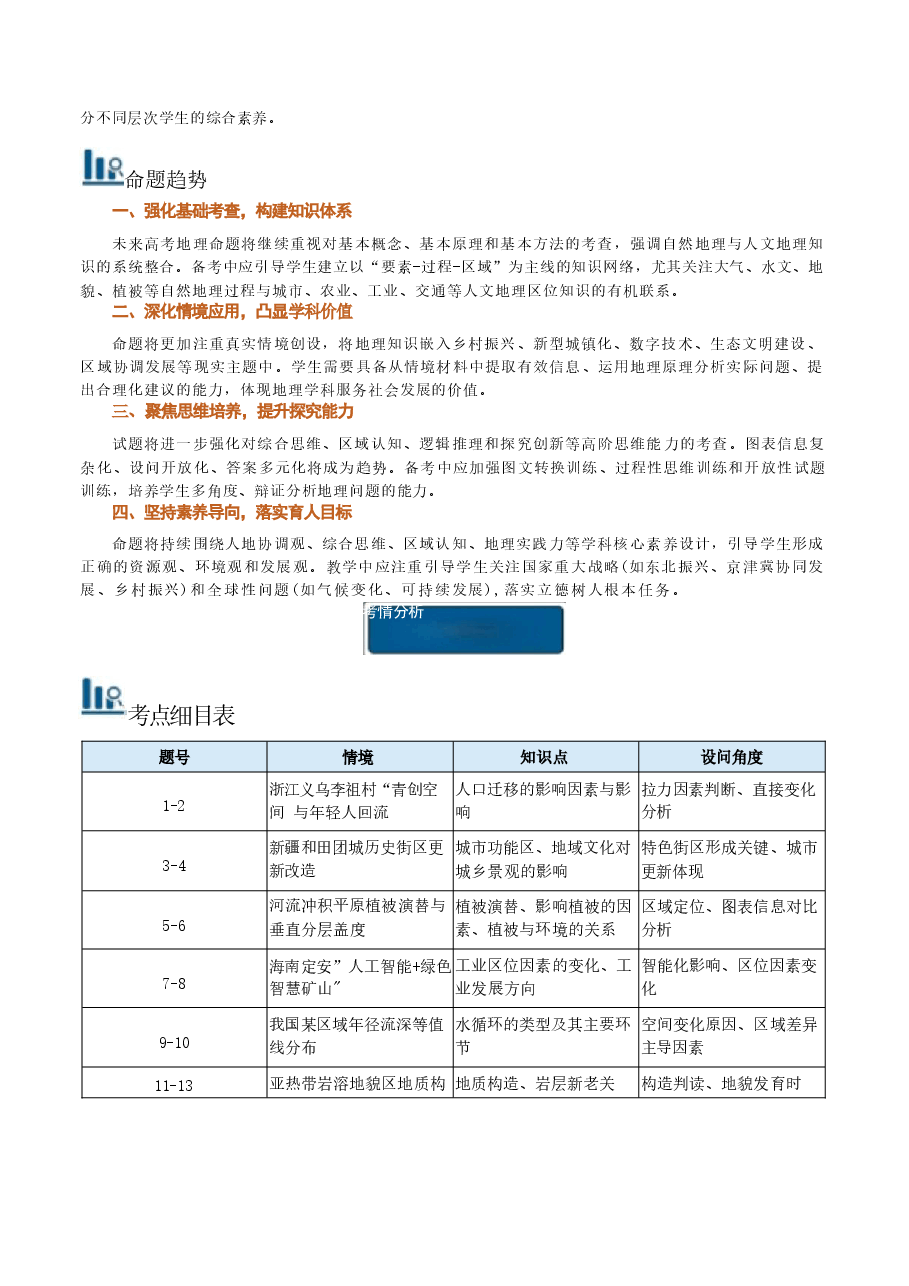新版2026年高考地理(黑吉辽蒙卷)真题详细解读及评析.docx,第2页预览