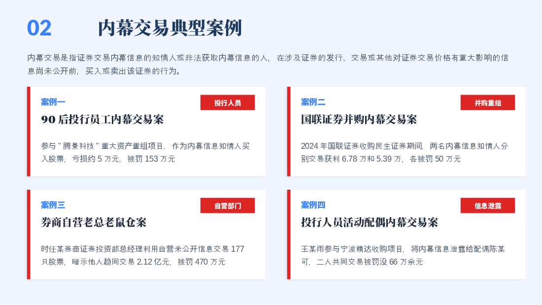 证券公司廉洁从业典型案例剖析学习-内幕交易与老鼠仓.pptx，第4页预览