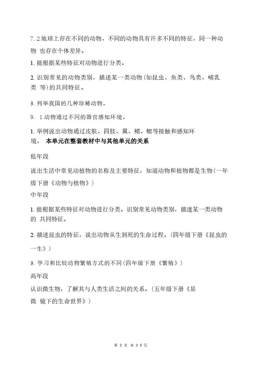 新版2026【新教材】苏教版(2024)四年级上册科学全册教材分析(教案).docx,第2页预览