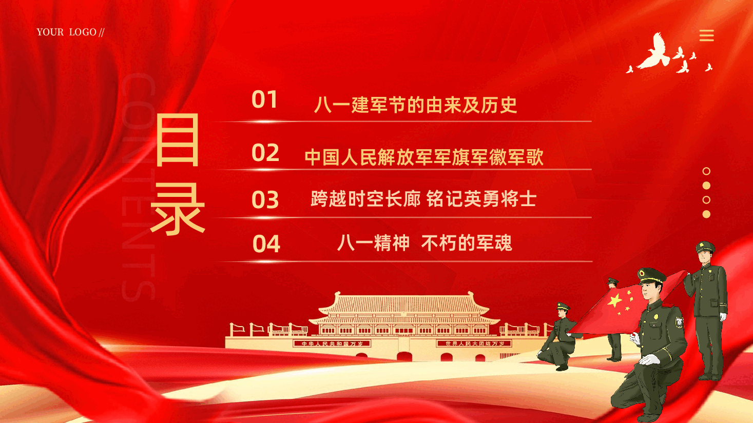热烈庆祝中国人民解放军建军99周年PPT.pptx,第3页预览