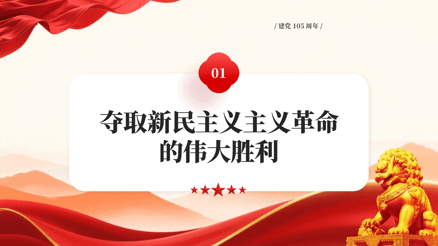 红色党政风建党105周年PPT模板.pptx,第4页预览