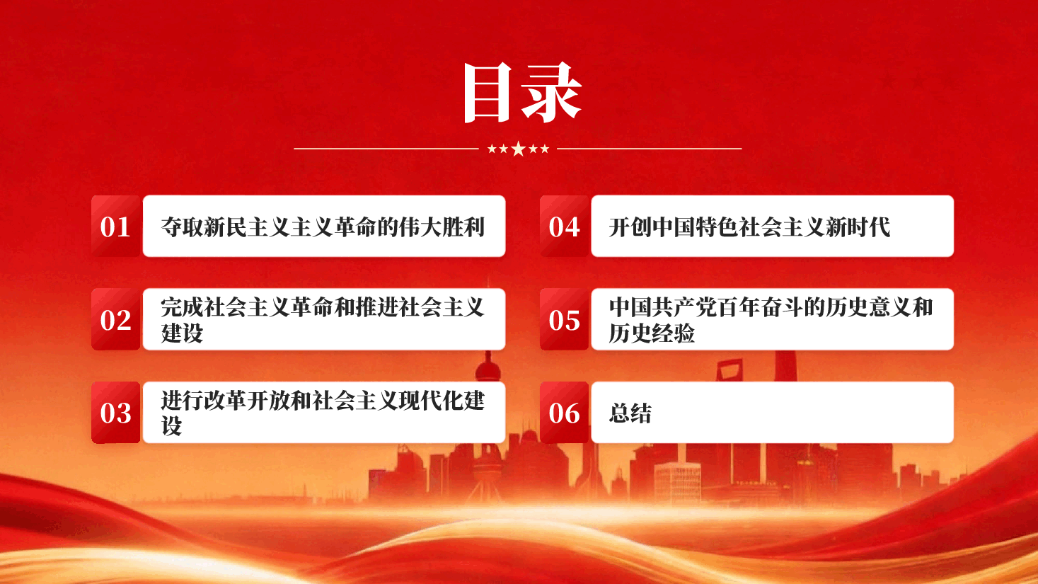 红色不忘初心砥砺前行建党105周年百年奋斗历程PPT党课.pptx,第3页预览
