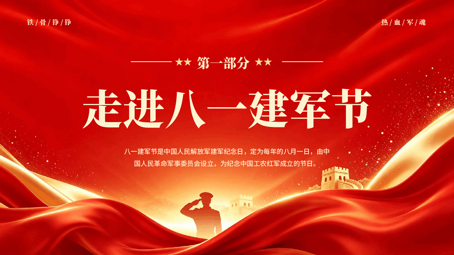 红色致敬最可爱的人热烈庆祝中国人民解放军建军99周年PPT党课.pptx,第4页预览