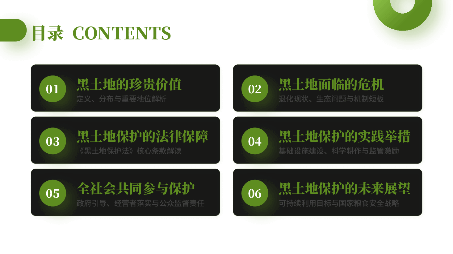 绿色黑土耕地保护守护耕地中的大熊猫粮食安全与生态平衡党课PPT.pptx,第2页预览
