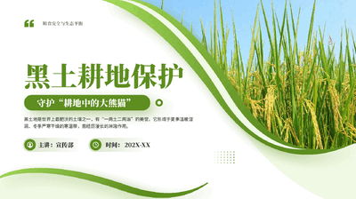 绿色黑土耕地保护守护耕地中的大熊猫粮食安全与生态平衡党课PPT.pptx