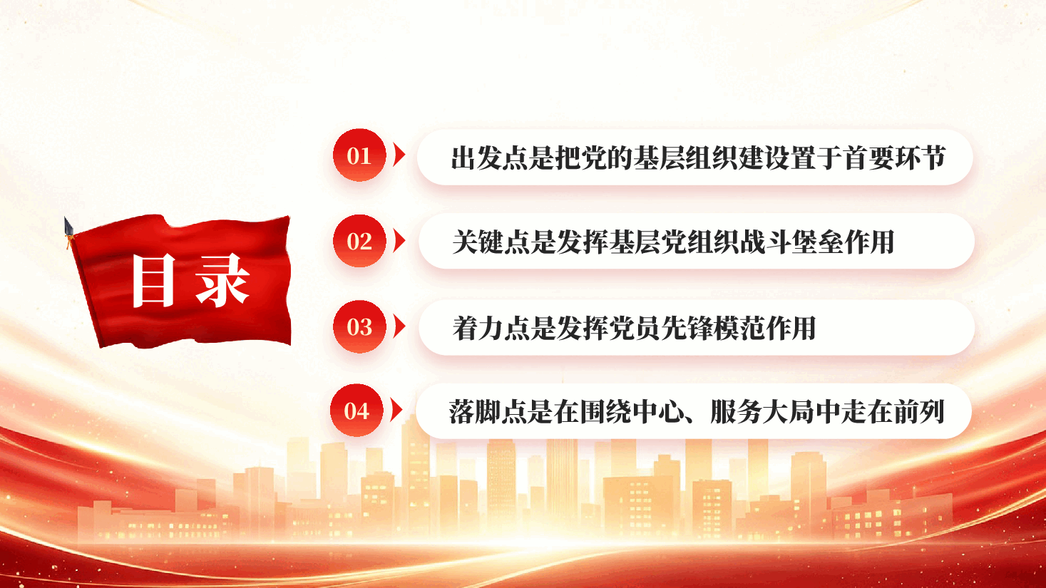 红色发挥先锋模范作用筑牢基层战斗堡垒主题教育学习党课PPT.pptx,第3页预览