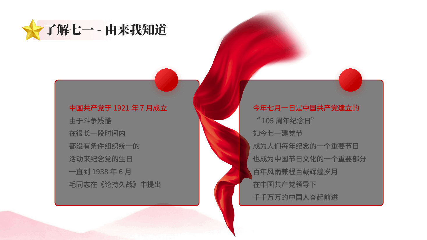 红色童心庆七一重温来时路幼儿园七一建党节主题活动班会PPT.pptx,第4页预览