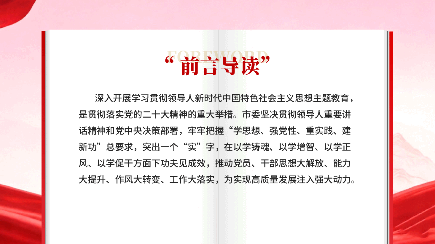 红色凝心铸魂强根基聚力提质添动力学习贯彻新时代中国特色社会主义思想主题教育阶段性总结党课PPT.pptx，第2页预览