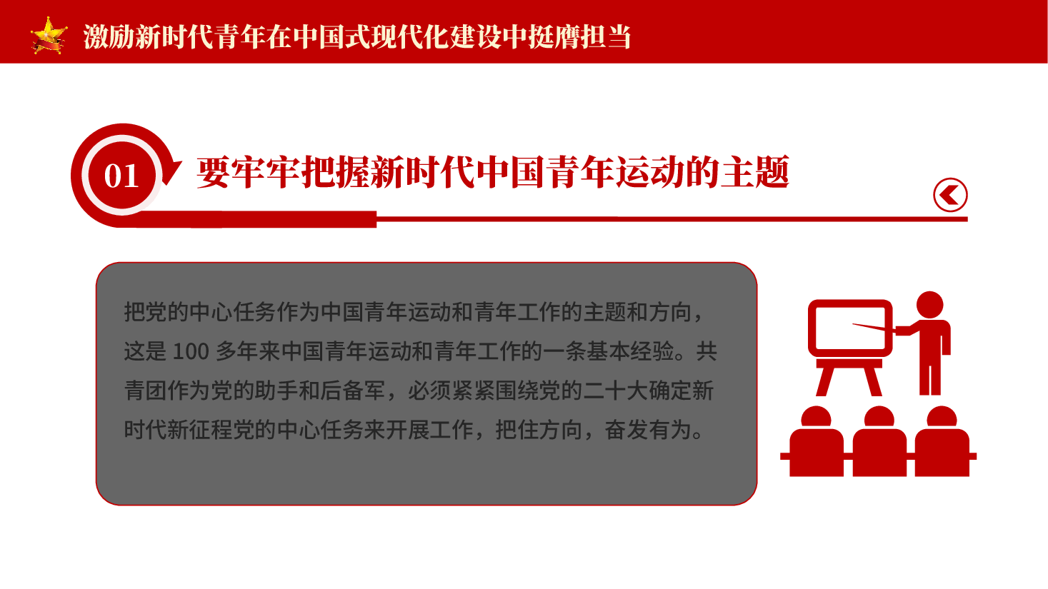 红色激励新时代青年在中国式现代化建设中挺膺担当广大团员和青年学习重要讲话团课PPT.pptx，第3页预览