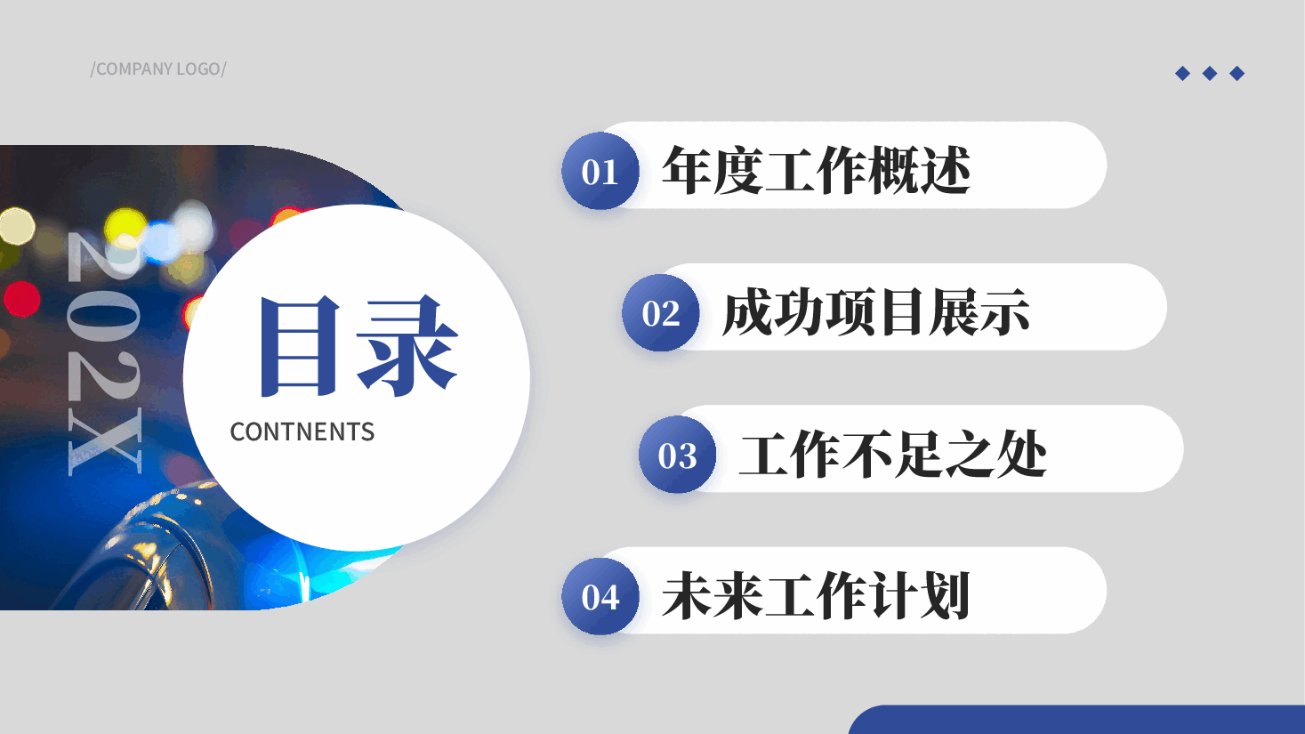 蓝色立警为公执法为民警察述职报告工作总结述职报告新年计划PPT模板.pptx，第3页预览
