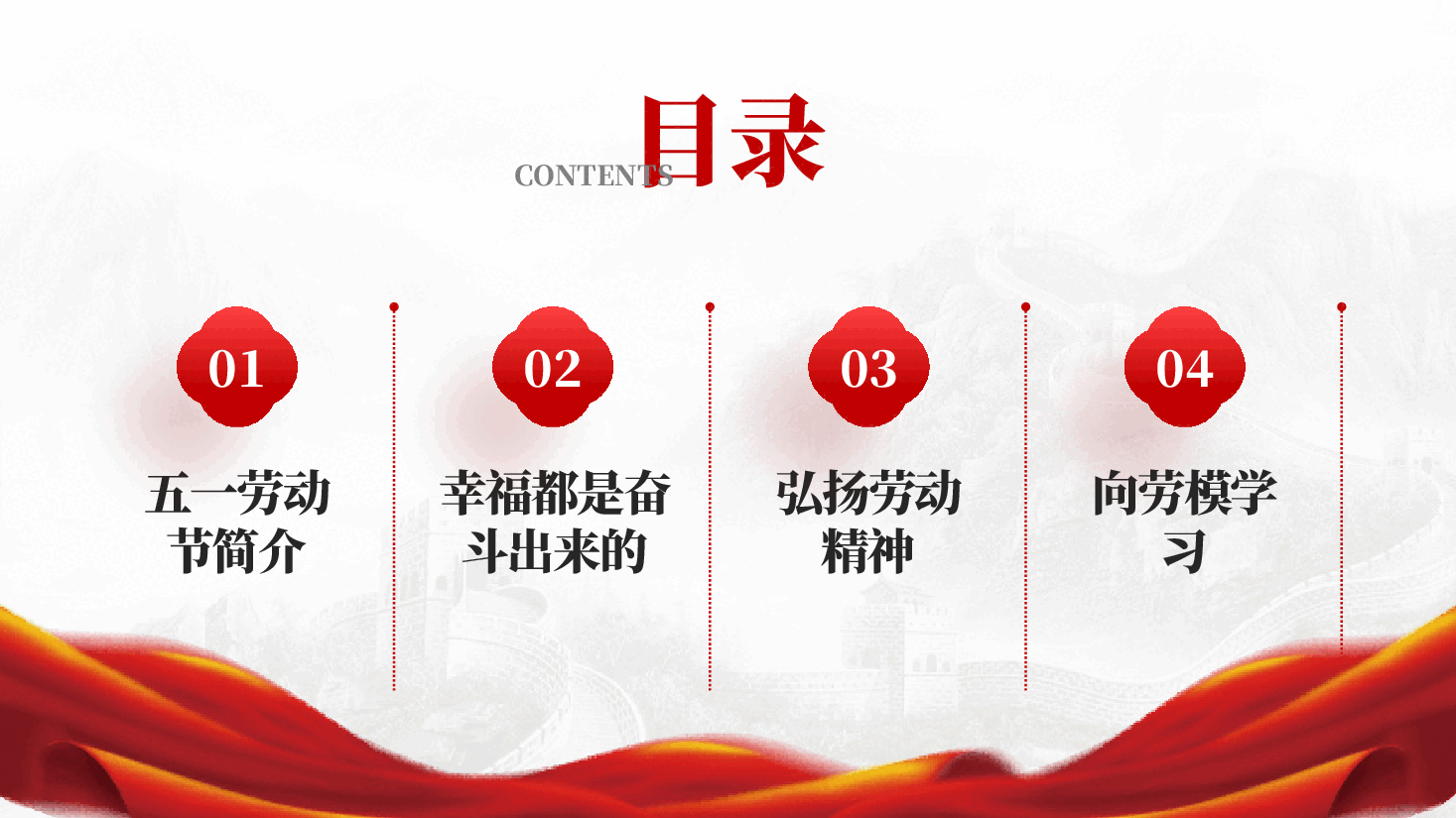 红色弘扬劳动精神五一国际劳动节致敬劳动专题党课PPT.pptx，第3页预览