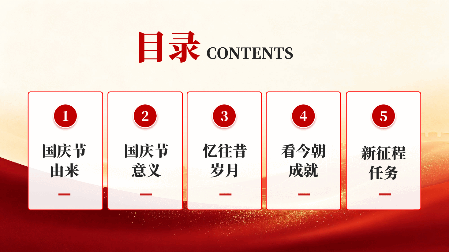 红色新中国成立77周年重温历史新征程国庆节专题党课PPT.pptx,第3页预览