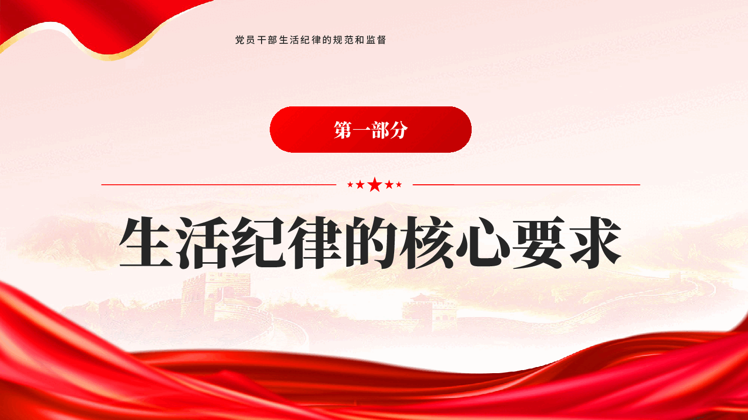 红色党员干部生活中的纪律红线严以修身严以律己发挥先锋模范作用党课PPT.pptx,第4页预览