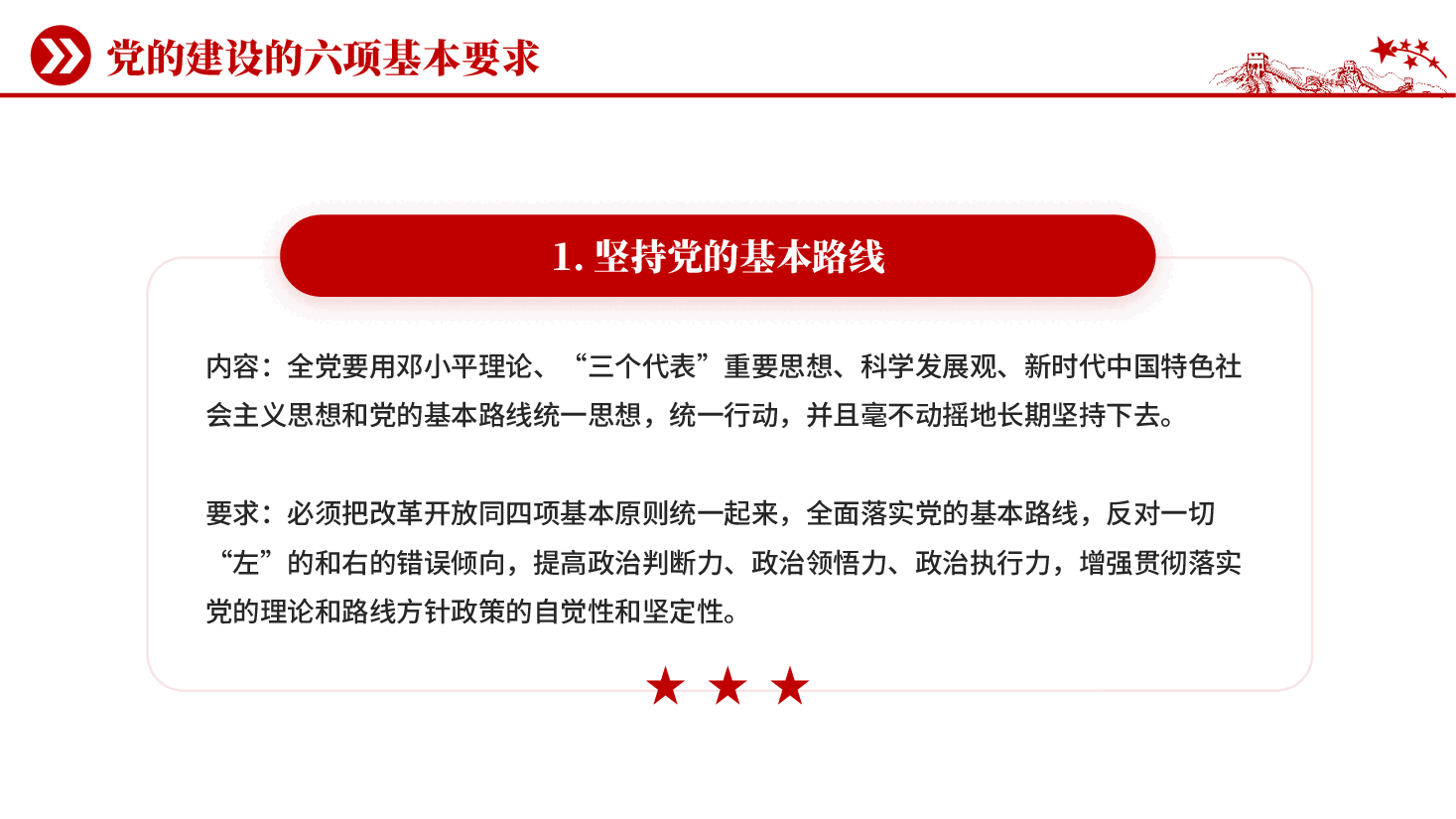 红色党的建设的六项基本要求全面从严治党学习解读党课PPT.pptx,第4页预览