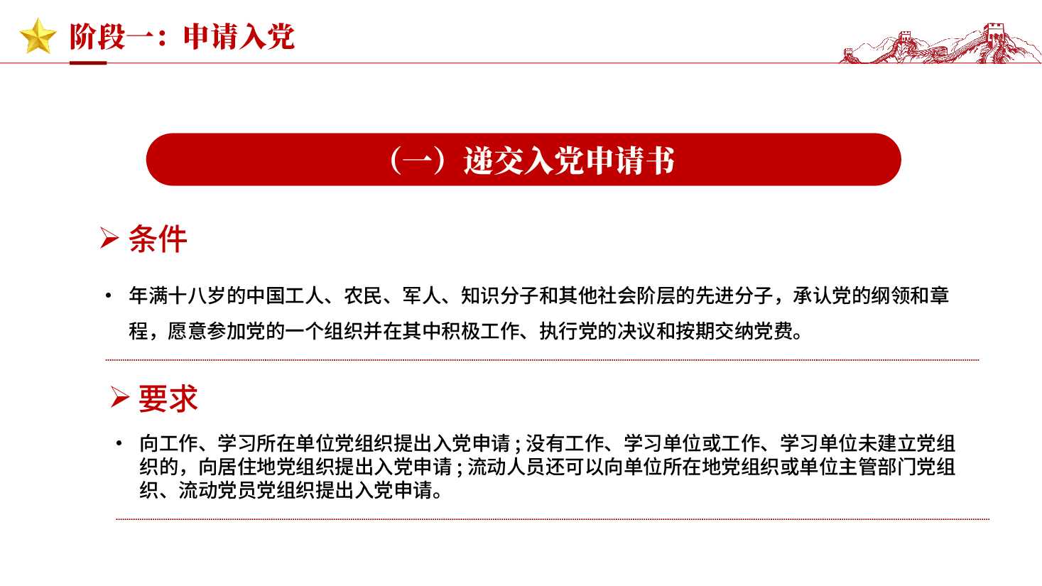 红色发展党员的5个阶段25个步骤流程专题党课PPT.pptx,第4页预览