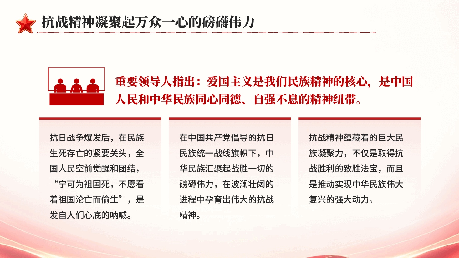 红色纪念抗战胜利81周年从伟大抗战精神中汲取前行的力量爱国党课PPT.pptx,第4页预览