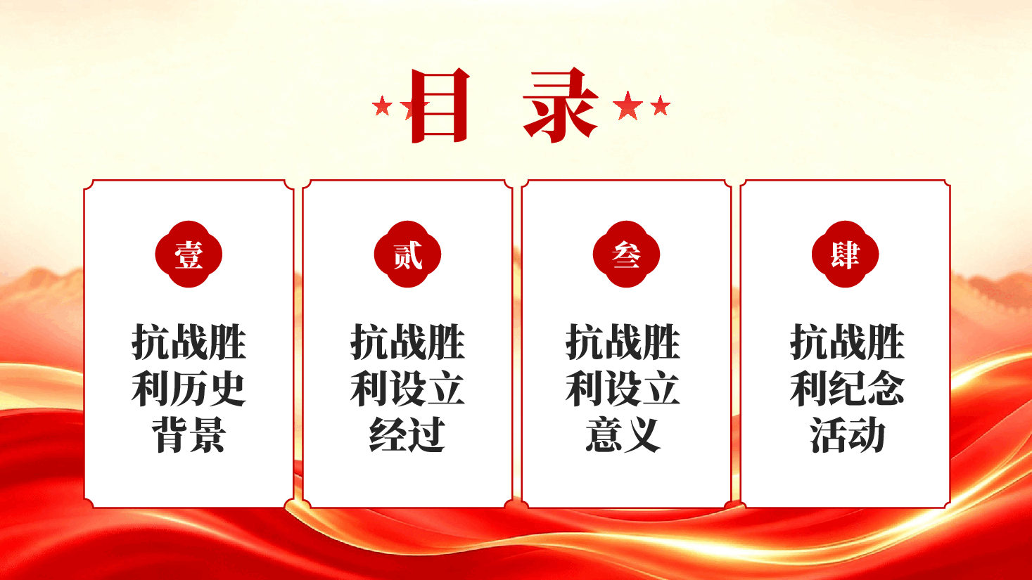 红色纪念抗战胜利81周年中国人民抗日战争暨世界反法西斯战争胜利81周年缅怀先烈珍爱和平党课PPT.pptx,第2页预览