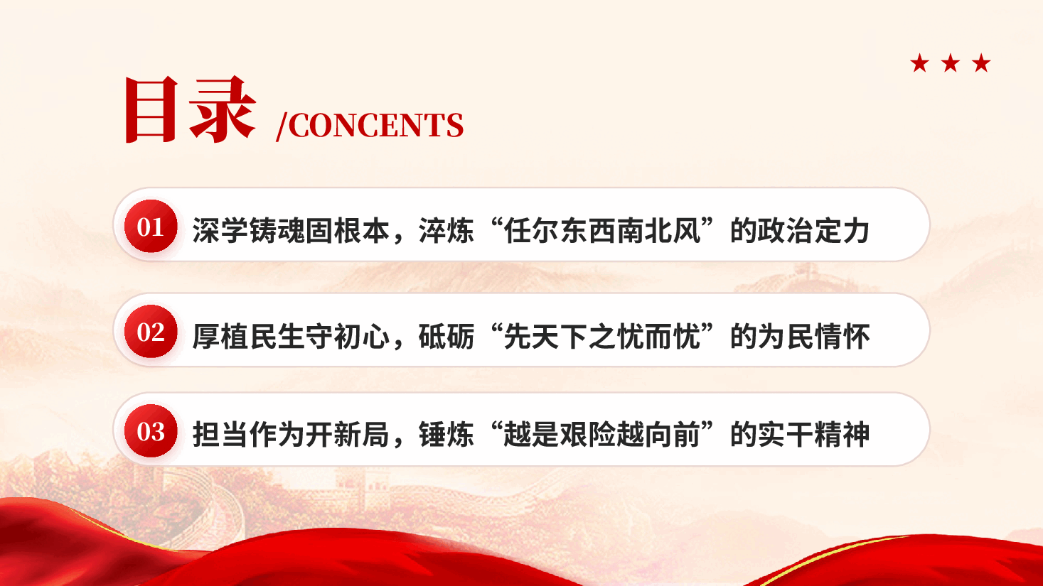 红色学思践悟第五卷在新征程上砥砺前行深学细悟中筑牢信仰之基专题党课PPT.pptx,第3页预览