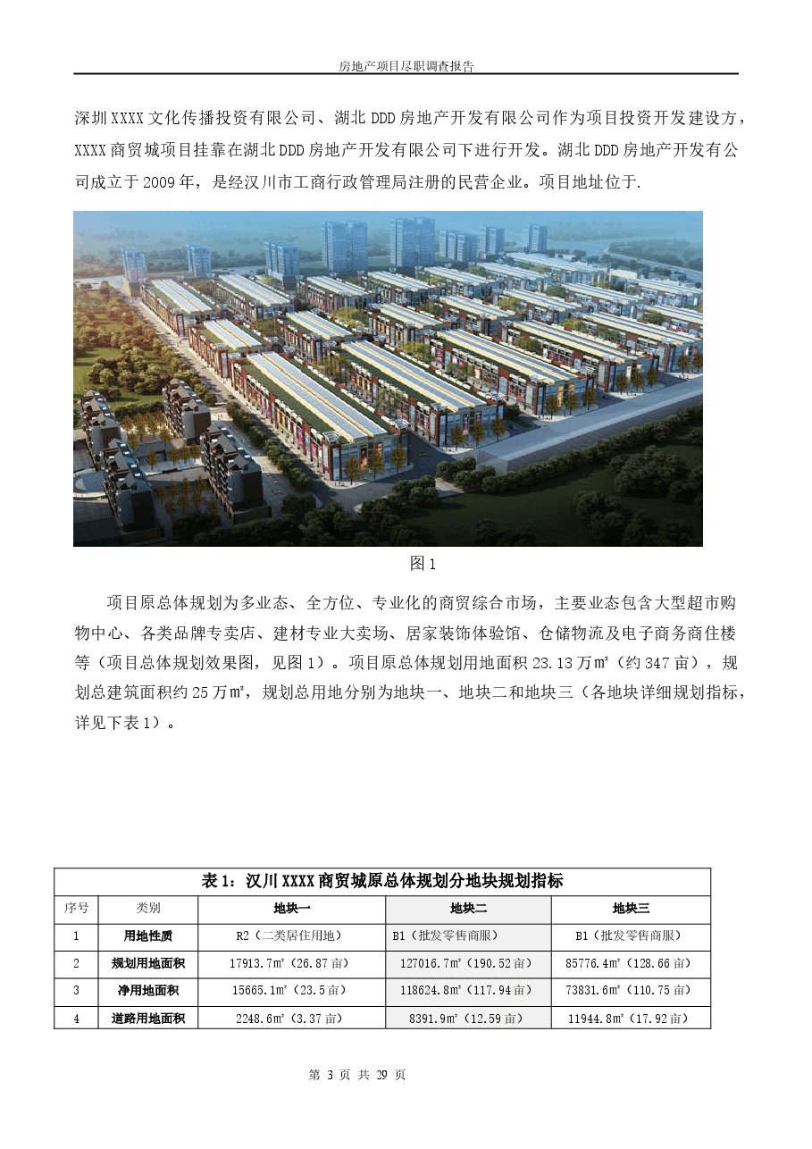 投资项目分析-“商贸城”房地产项目尽职调查报告.docx,第3页预览