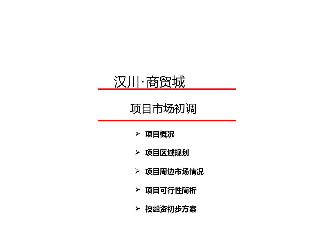 汉川商贸城市场初步调研情况.pptx,第1页预览