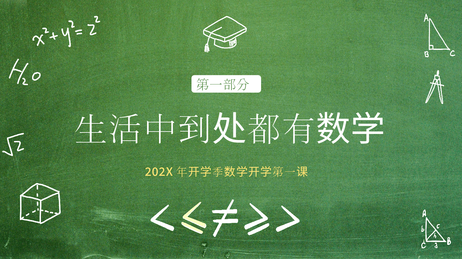 小学各年级可用数学开学第一课课件模板6.pptx,第3页预览