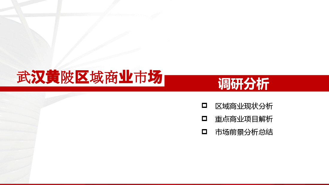 武汉黄陂区域商业市场分析.pptx,第1页预览