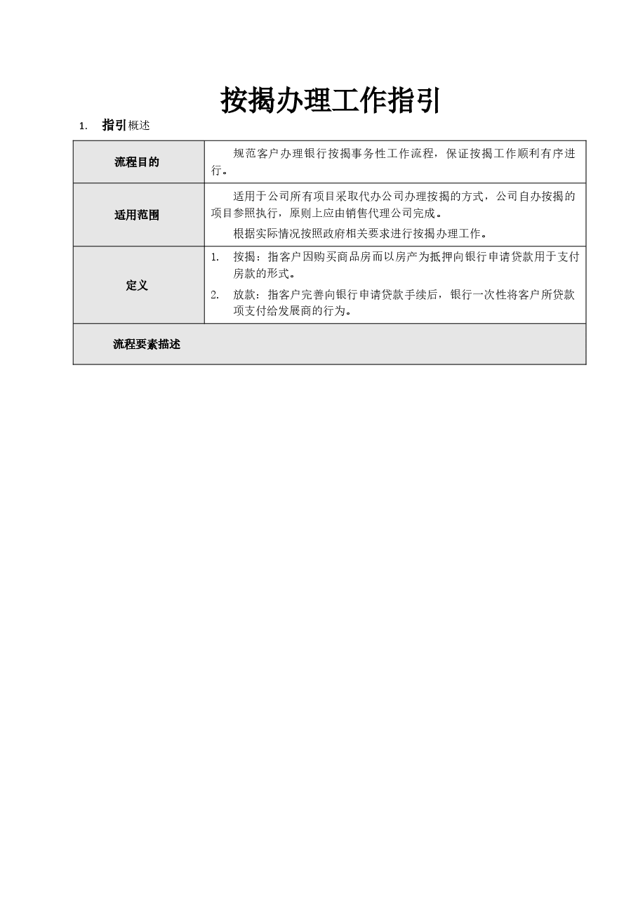 地产公司按揭办理工作指引.doc,第1页预览