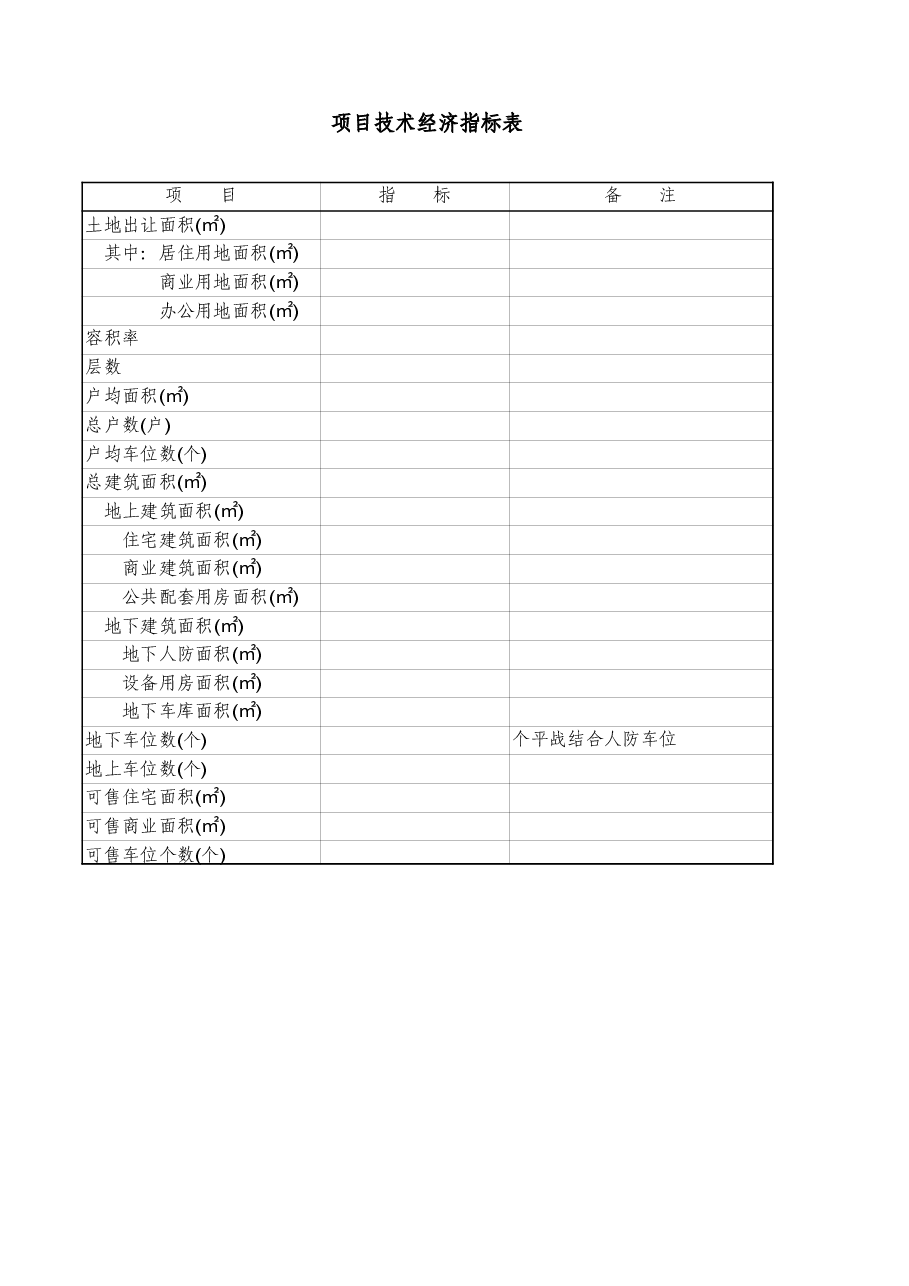 房地产项目投资测算电子表格全套.xls,第1页预览
