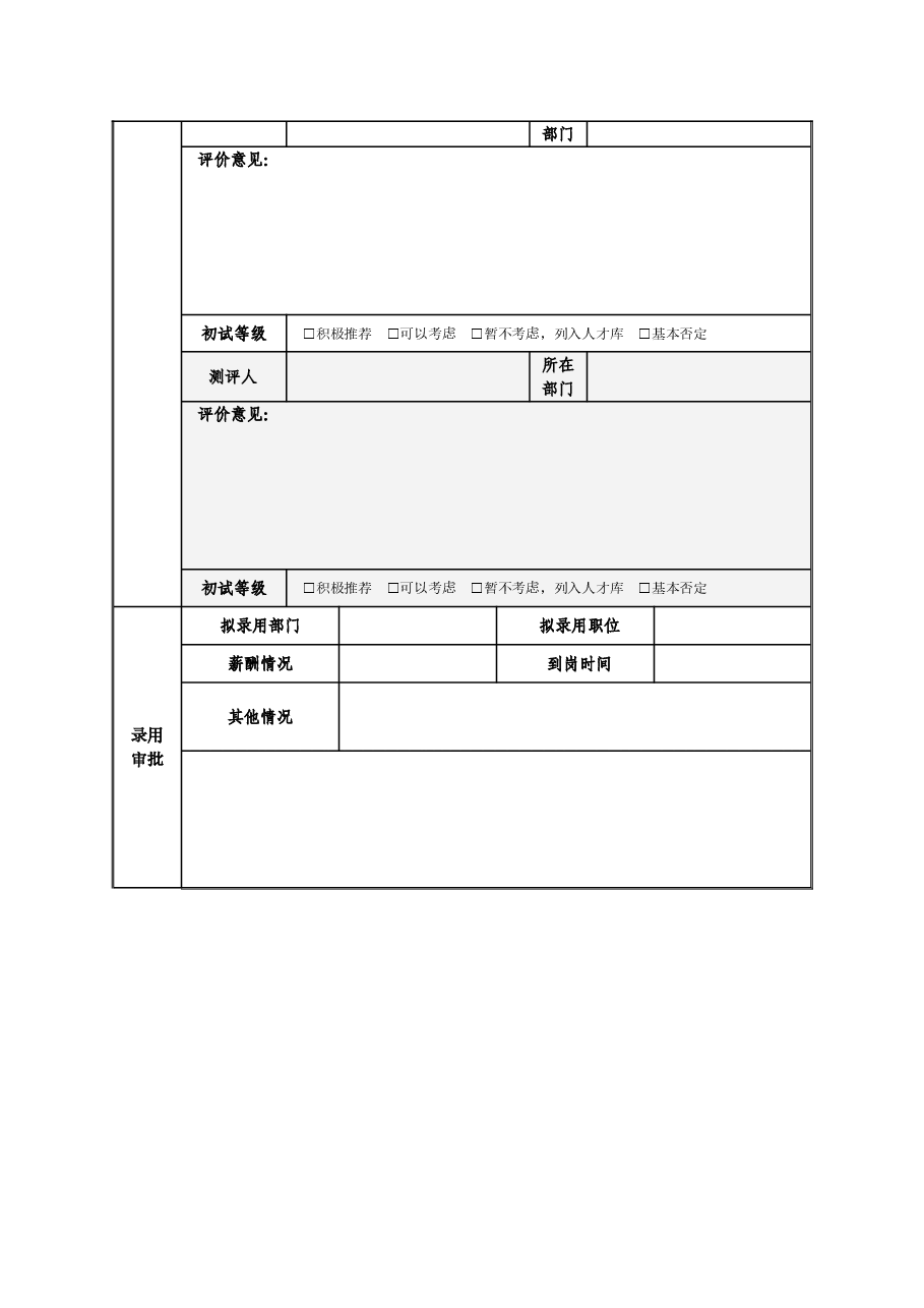 社会人员招聘面试报告总表.doc,第2页预览