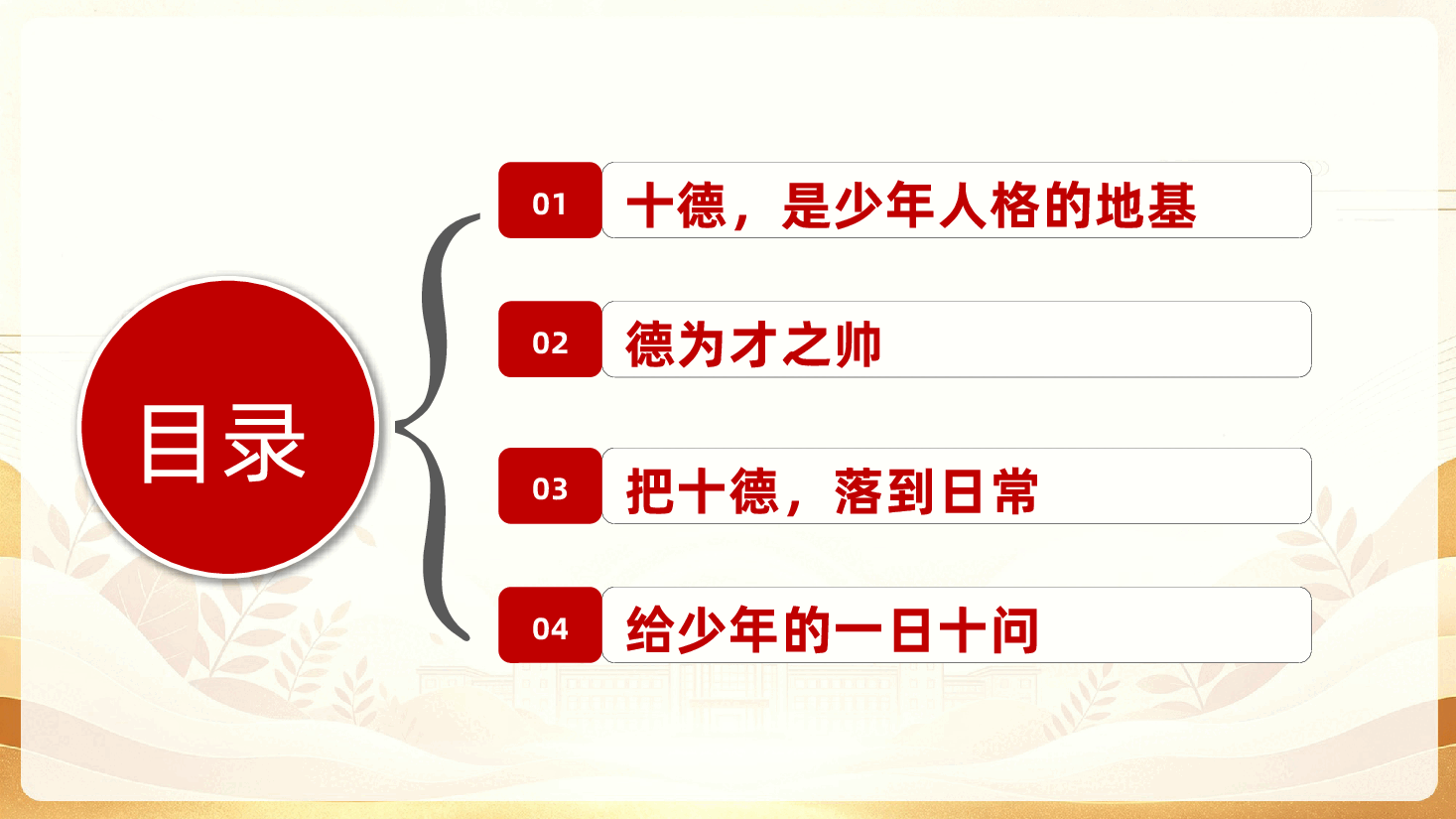 学校教师“立德树人”培训ppt:何为“十德”?——忠孝廉耻勇,仁义礼智信.pptx,第3页预览