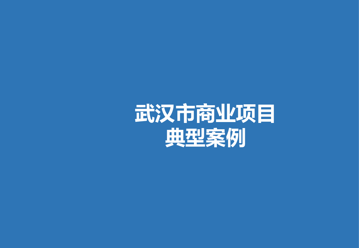 武汉市典型商业项目考察报告.pptx,第1页预览