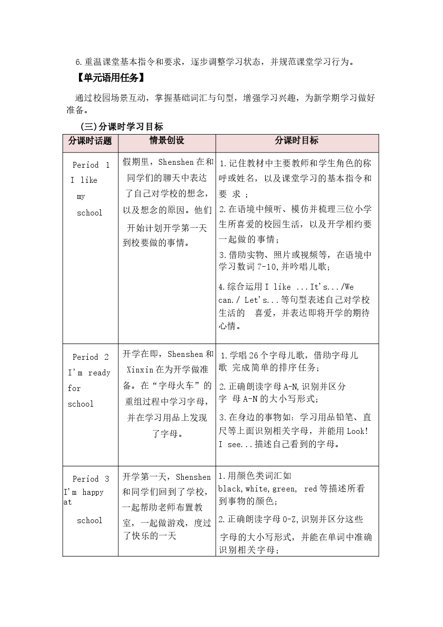 沪教版英语二年级上册全册教案(2026-2027学年).docx,第4页预览