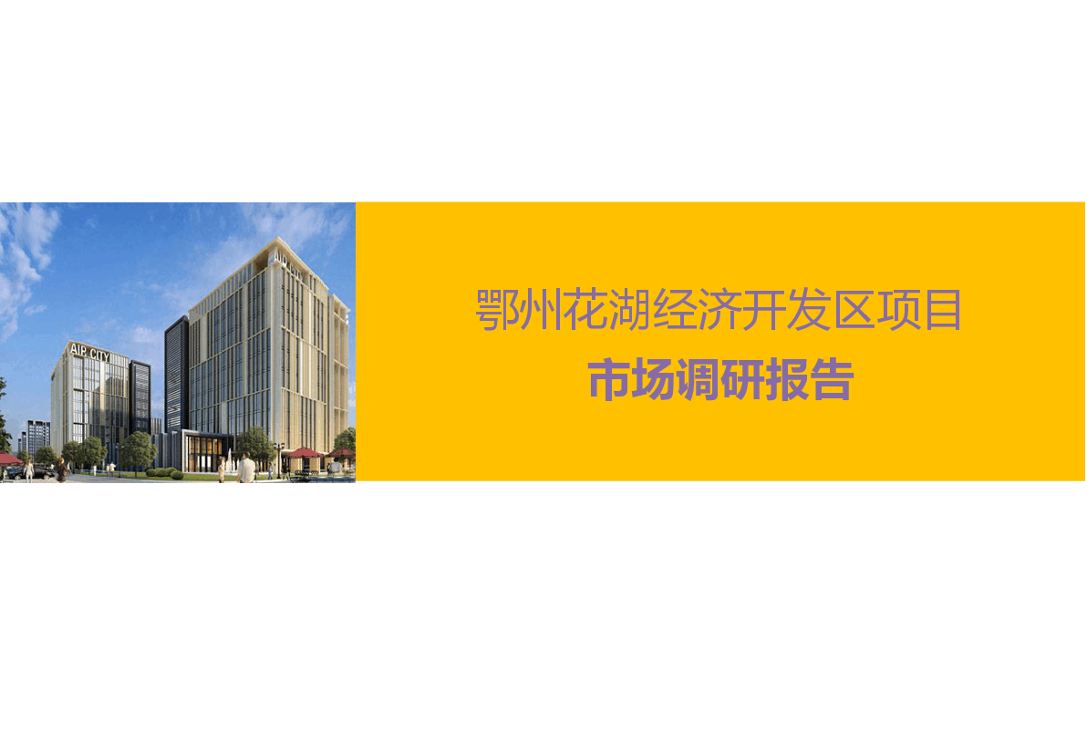 鄂州花湖经济开发区项目市场调研报告.ppt,第1页预览