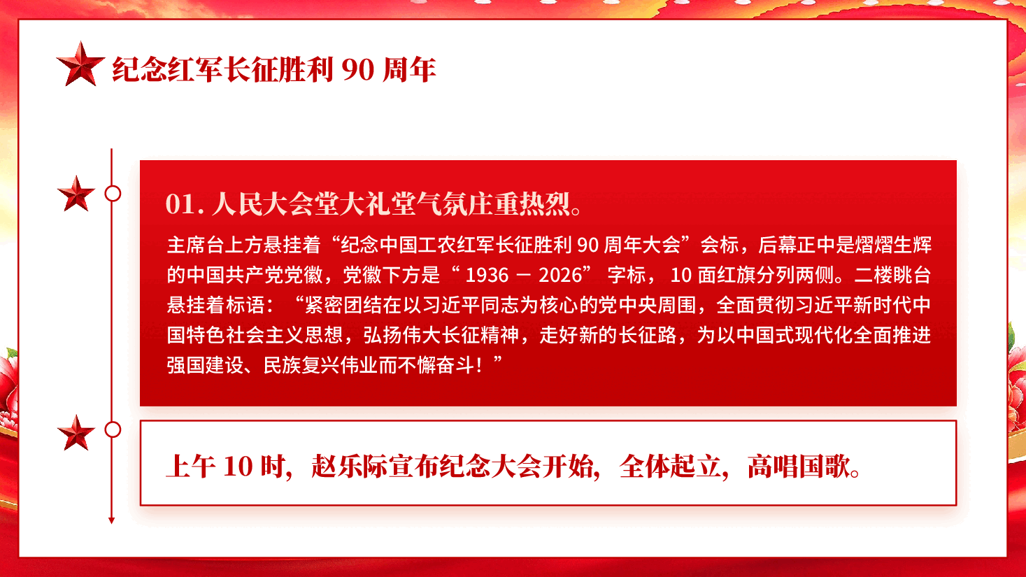 纪念中国工农红军长征胜利90周年大会重要讲话专题党课PPT.pptx，第3页预览